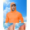 image:imageRoadbox Mens UPF 50 Sun Protection Hoodie UV Long Sleeve Fishing Shirts Lightweight Swim Rash Guard for Outdoor HikingOrange