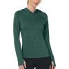 image:imageRoadbox Womens UPF 50 Sun Protection Hoodie Long Sleeve Hiking Fishing Hooded Shirt Lightweight Outdoor UV Rash Guard01dark Green