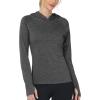 image:imageRoadbox Womens UPF 50 Sun Protection Hoodie Long Sleeve Hiking Fishing Hooded Shirt Lightweight Outdoor UV Rash Guard01dark Grey