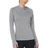 image:imageRoadbox Womens UPF 50 Sun Protection Hoodie Long Sleeve Hiking Fishing Hooded Shirt Lightweight Outdoor UV Rash Guard01light Gray