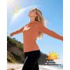 image:imageRoadbox Womens UPF 50 Sun Protection Hoodie Long Sleeve Hiking Fishing Hooded Shirt Lightweight Outdoor UV Rash Guard01salmon Pink