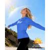image:imageRoadbox Womens UPF 50 Sun Protection Hoodie Long Sleeve Hiking Fishing Hooded Shirt Lightweight Outdoor UV Rash Guard02aqua Blue