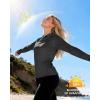 image:imageRoadbox Womens UPF 50 Sun Protection Hoodie Long Sleeve Hiking Fishing Hooded Shirt Lightweight Outdoor UV Rash Guard02black