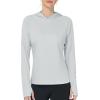 image:imageRoadbox Womens UPF 50 Sun Protection Hoodie Long Sleeve Hiking Fishing Hooded Shirt Lightweight Outdoor UV Rash Guard02gray