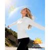 image:imageRoadbox Womens UPF 50 Sun Protection Hoodie Long Sleeve Hiking Fishing Hooded Shirt Lightweight Outdoor UV Rash Guard02white