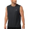 image:imageMens Workout Sleeveless Shirts Quick Dry Athletic Tank Top Lightweight Muscle Shirt for Gym Running Casual SportsBlack