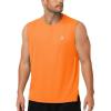image:imageMens Workout Sleeveless Shirts Quick Dry Athletic Tank Top Lightweight Muscle Shirt for Gym Running Casual SportsBright Orange