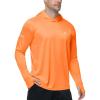image:imageRoadbox Mens UPF 50 Sun Protection Hoodie UV Long Sleeve Fishing Shirts Lightweight Swim Rash Guard for Outdoor HikingOrange