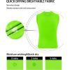 image:imageRoadbox Boys Youth Sleeveless Compression Shirt Quick Dry Kids Football Undershirt Athletic Soft Tank Tops Sport BasketballFluorescent Green