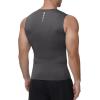 image:imageRoadbox Mens Sleeveless Compression Shirt Athletic Workout Tank Tops Sports Running Slimming Base LayerCement Gray
