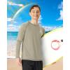 image:imageRoadbox Mens Sun Protection Swim Shirt Long Sleeve UPF 50 Rash Guard QuickDry Fishing Shirts for Beach Surfing HikingBrown
