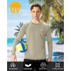 image:imageRoadbox Mens Sun Protection Swim Shirt Long Sleeve UPF 50 Rash Guard QuickDry Fishing Shirts for Beach Surfing HikingBrown