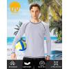 image:imageRoadbox Mens Sun Protection Swim Shirt Long Sleeve UPF 50 Rash Guard QuickDry Fishing Shirts for Beach Surfing HikingEco Gray