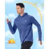 image:imageRoadbox Mens UPF 50 Sun Hoodie Long Sleeve UV Protection Lightweight Athletic Rash Guard Shirt for Outdoor Fishing HikingBlue