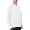 image:imageRoadbox Mens UPF 50 Sun Hoodie Long Sleeve UV Protection Lightweight Athletic Rash Guard Shirt for Outdoor Fishing HikingWhite