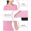 image:imageRoadbox Womens Compression Shirt Short Sleeve V Neck Workout Tops Quick Dry Athletic Gym Base Layer for Yoga Running SportsPink