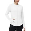 image:imageRoadbox Womens Sun Protection Hoodie Jacket UPF 50 SPF Lightweight Long Sleeve Full Zip Workout Shirts for Hiking Running02 White