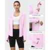 image:imageRoadbox Womens Sun Protection Hoodie Jacket UPF 50 SPF Lightweight Long Sleeve Full Zip Workout Shirts for Hiking Running05 Pink