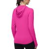 image:imageRoadbox Womens Sun Protection Hoodie Jacket UPF 50 SPF Lightweight Long Sleeve Full Zip Workout Shirts for Hiking Running06 Red