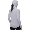 image:imageRoadbox Womens Sun Protection Hoodie Jacket UPF 50 SPF Lightweight Long Sleeve Full Zip Workout Shirts for Hiking Running08 Gray