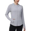 image:imageRoadbox Womens Sun Protection Hoodie Jacket UPF 50 SPF Lightweight Long Sleeve Full Zip Workout Shirts for Hiking Running08 Gray