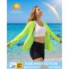 image:imageRoadbox Womens Sun Protection Hoodie Jacket UPF 50 SPF Lightweight Long Sleeve Full Zip Workout Shirts for Hiking Running09 Green