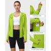 image:imageRoadbox Womens Sun Protection Hoodie Jacket UPF 50 SPF Lightweight Long Sleeve Full Zip Workout Shirts for Hiking Running09 Green