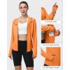 image:imageRoadbox Womens Sun Protection Hoodie Jacket UPF 50 SPF Lightweight Long Sleeve Full Zip Workout Shirts for Hiking Running12 Orange