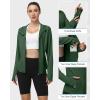 image:imageRoadbox Womens Sun Protection Hoodie Jacket UPF 50 SPF Lightweight Long Sleeve Full Zip Workout Shirts for Hiking Running13 Dark Green