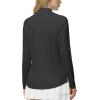 image:imageRoadbox Womens UPF 50 14 Zip Pullover Long Sleeve Sun Protection Rash Guard Shirts Quick Dry Workout Hiking Golf Tops01black