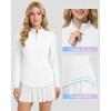 image:imageRoadbox Womens UPF 50 14 Zip Pullover Long Sleeve Sun Protection Rash Guard Shirts Quick Dry Workout Hiking Golf Tops02white