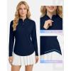 image:imageRoadbox Womens UPF 50 14 Zip Pullover Long Sleeve Sun Protection Rash Guard Shirts Quick Dry Workout Hiking Golf Tops03blue