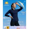 image:imageRoadbox Womens UPF 50 14 Zip Pullover Long Sleeve Sun Protection Rash Guard Shirts Quick Dry Workout Hiking Golf Tops03blue
