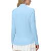 image:imageRoadbox Womens UPF 50 14 Zip Pullover Long Sleeve Sun Protection Rash Guard Shirts Quick Dry Workout Hiking Golf Tops04light Blue