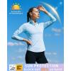 image:imageRoadbox Womens UPF 50 14 Zip Pullover Long Sleeve Sun Protection Rash Guard Shirts Quick Dry Workout Hiking Golf Tops04light Blue