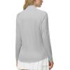 image:imageRoadbox Womens UPF 50 14 Zip Pullover Long Sleeve Sun Protection Rash Guard Shirts Quick Dry Workout Hiking Golf Tops05grey