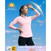 image:imageRoadbox Womens UPF 50 14 Zip Pullover Long Sleeve Sun Protection Rash Guard Shirts Quick Dry Workout Hiking Golf Tops06pink