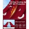 image:imageRoadbox Womens UPF 50 14 Zip Pullover Long Sleeve Sun Protection Rash Guard Shirts Quick Dry Workout Hiking Golf Tops07red