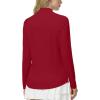 image:imageRoadbox Womens UPF 50 14 Zip Pullover Long Sleeve Sun Protection Rash Guard Shirts Quick Dry Workout Hiking Golf Tops07red