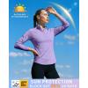 image:imageRoadbox Womens UPF 50 14 Zip Pullover Long Sleeve Sun Protection Rash Guard Shirts Quick Dry Workout Hiking Golf Tops09purple
