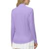 image:imageRoadbox Womens UPF 50 14 Zip Pullover Long Sleeve Sun Protection Rash Guard Shirts Quick Dry Workout Hiking Golf Tops09purple