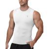 image:imageRoadbox Mens Sleeveless Compression Shirt Athletic Workout Tank Tops Sports Running Slimming Base LayerWhite