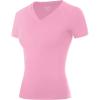 image:imageRoadbox Womens Compression Shirt Short Sleeve V Neck Workout Tops Quick Dry Athletic Gym Base Layer for Yoga Running SportsPink