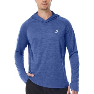 image:imageRoadbox Mens UPF 50 Sun Hoodie Long Sleeve UV Protection Lightweight Athletic Rash Guard Shirt for Outdoor Fishing HikingBlue