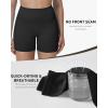 image:imageRoadbox Womens Biker Shorts No Front Seam 358 High Waisted Tummy Control Volleyball Yoga Workout Gym Spandex ShortsBlack