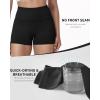 image:imageRoadbox Womens Biker Shorts No Front Seam 358 High Waisted Tummy Control Volleyball Yoga Workout Gym Spandex ShortsBlack