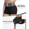 image:imageRoadbox Womens Biker Shorts No Front Seam 358 High Waisted Tummy Control Volleyball Yoga Workout Gym Spandex ShortsBlack