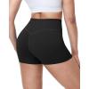 image:imageRoadbox Womens Biker Shorts No Front Seam 358 High Waisted Tummy Control Volleyball Yoga Workout Gym Spandex ShortsBlack
