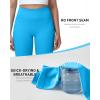 image:imageRoadbox Womens Biker Shorts No Front Seam 358 High Waisted Tummy Control Volleyball Yoga Workout Gym Spandex ShortsBlue
