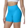 image:imageRoadbox Womens Biker Shorts No Front Seam 358 High Waisted Tummy Control Volleyball Yoga Workout Gym Spandex ShortsBlue